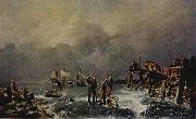 Andreas Achenbach Ufer des zugefrorenen Meeres oil painting artist